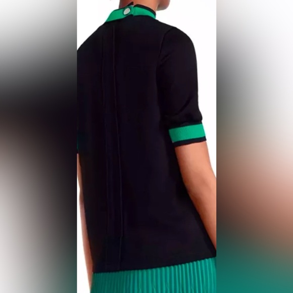 Maje Limajor Striped Ribbed Trim Top sz 1 usa s - Picture 8 of 9